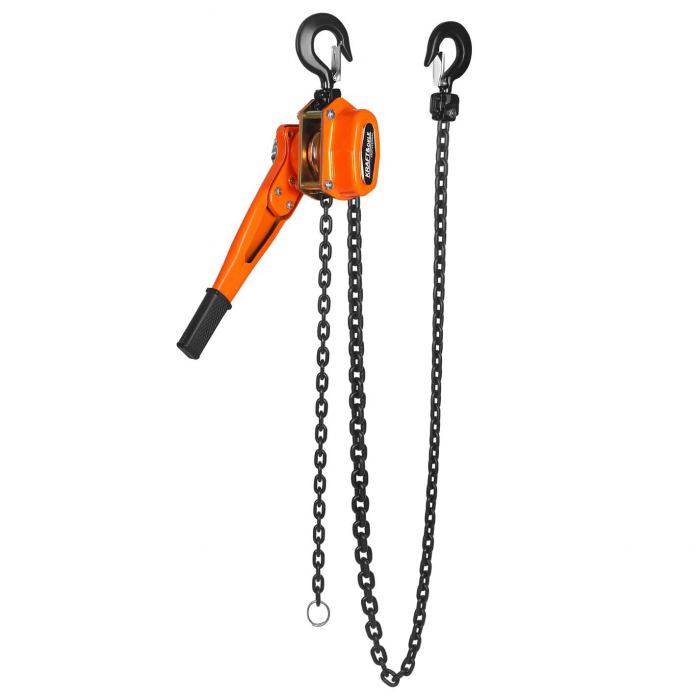Palan troliu macara scripete manual 1500kg 1.5T cu parghie si lant 3m 8mm (KD3500) [5]