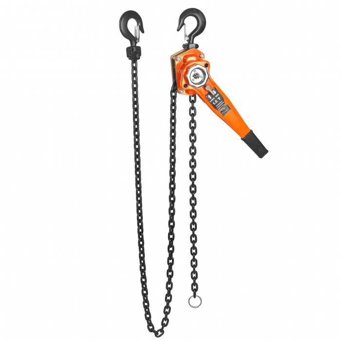 Palan troliu macara scripete manual 1500kg 1.5T cu parghie si lant 3m 8mm (KD3500) [1]
