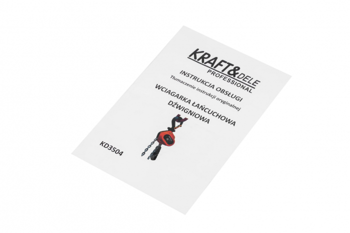 Palan troliu macara scripete manual 500kg cu parghie si lant 4m (KD3504) [13]