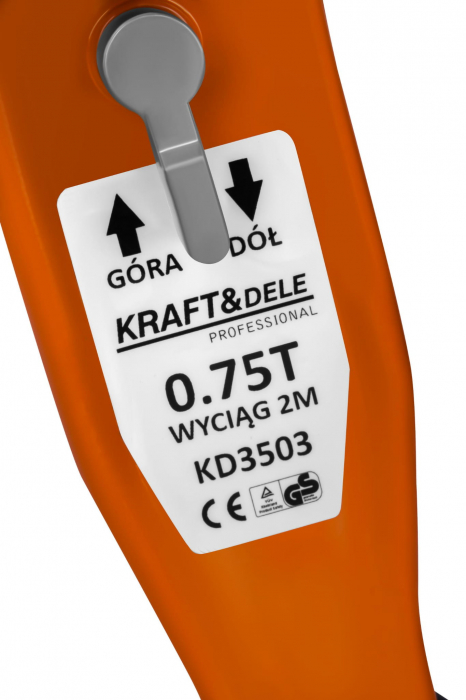 Palan troliu macara scripete manual 750kg cu parghie si lant 2m (KD3503) [10]