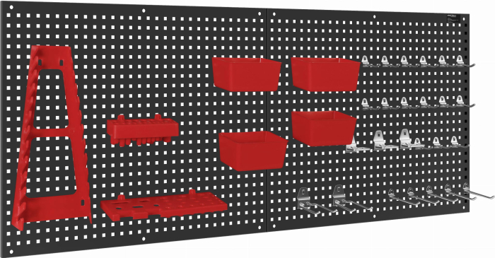 Panou metalic scule 112x45 cm cu suporturi si carlige pentru organizare atelier (KD11897) [5]