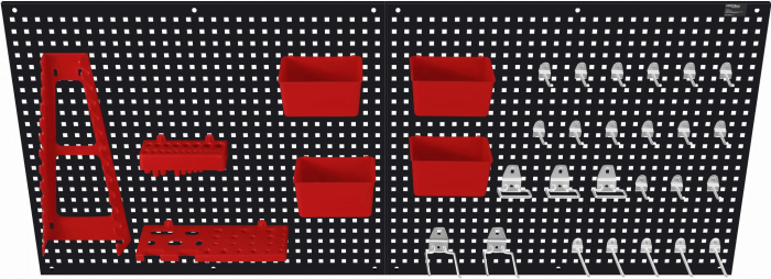 Panou metalic scule 112x45 cm cu suporturi si carlige pentru organizare atelier (KD11897) [4]