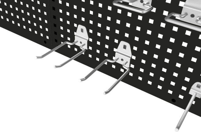 Panou metalic scule 112x45 cm cu suporturi si carlige pentru organizare atelier (KD11897) [8]