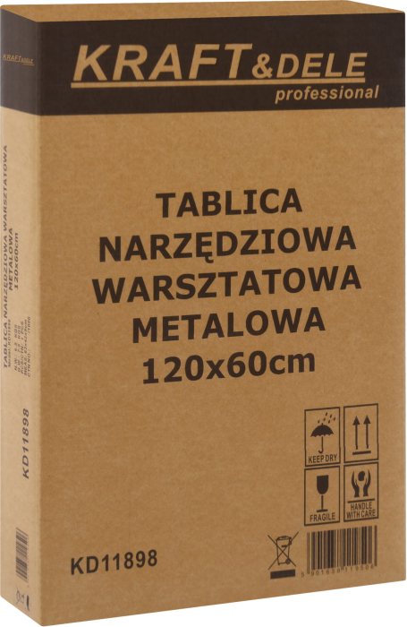 Panou metalic scule 120x60 cm, 3 segmente, perforat, cu carlige si recipiente (KD11898) [22]