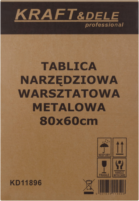 Panou metalic scule 80x60 cm, perforat, montare perete, cu suporturi si carlige (KD11896) [2]