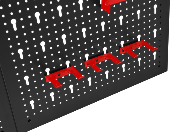 Panou metalic scule 80x60 cm, perforat, montare perete, cu suporturi si carlige (KD11896) [9]