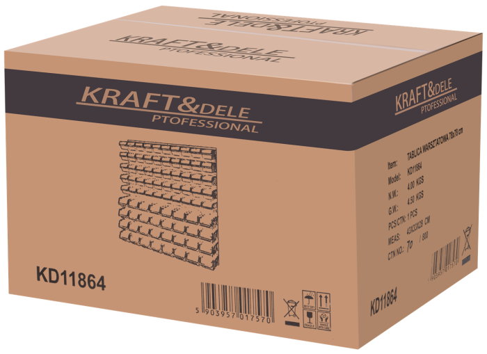 Panou pentru organizare scule de perete  78 x 78 cm + accesorii (KD11864) [14]