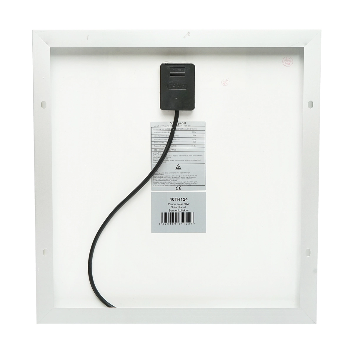 Panou solar 30W fotovoltaic monocristalin 440x425x45mm DISLE68 (40TH124) [2]