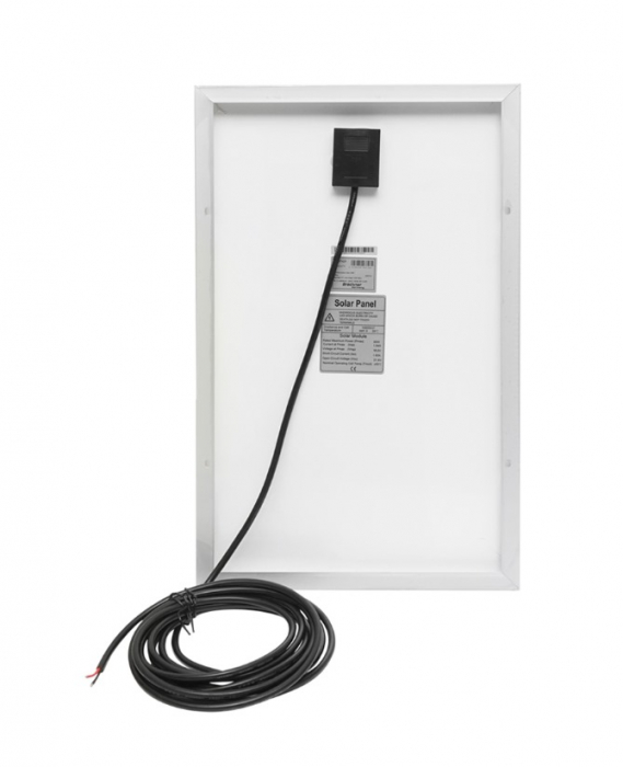 Panou solar 30W fotovoltaic policristalin cu cablu de conectare 5m si regulator tensiune 12-24V DISDM73 (BK87425) [3]