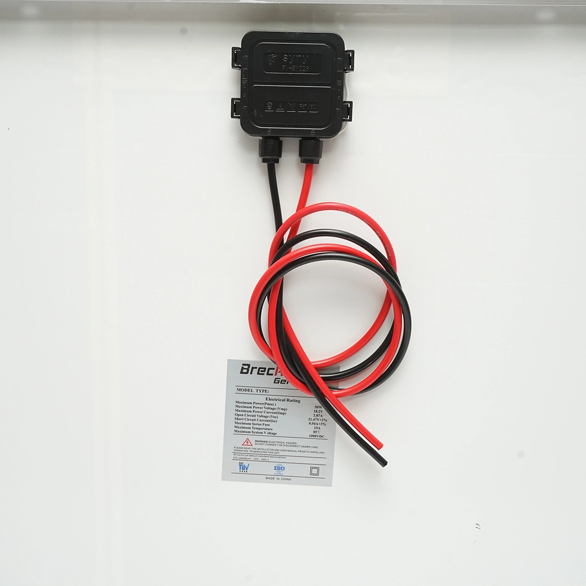 Panou solar 50W fotovoltaic policristalin cu cablu 90cm si tensiune maxima de 18V 670x530x20mm Breckner Germany DISDW84 (BK87492) [4]