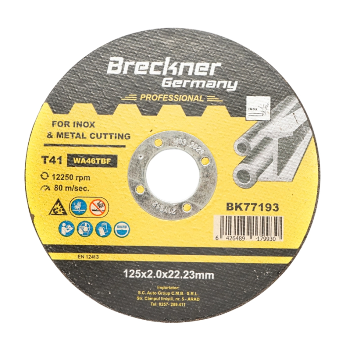 Panza disc flex pentru taiat si polizat inox T41 125x2.0x22mm DISGX12 (BK77193) [1]