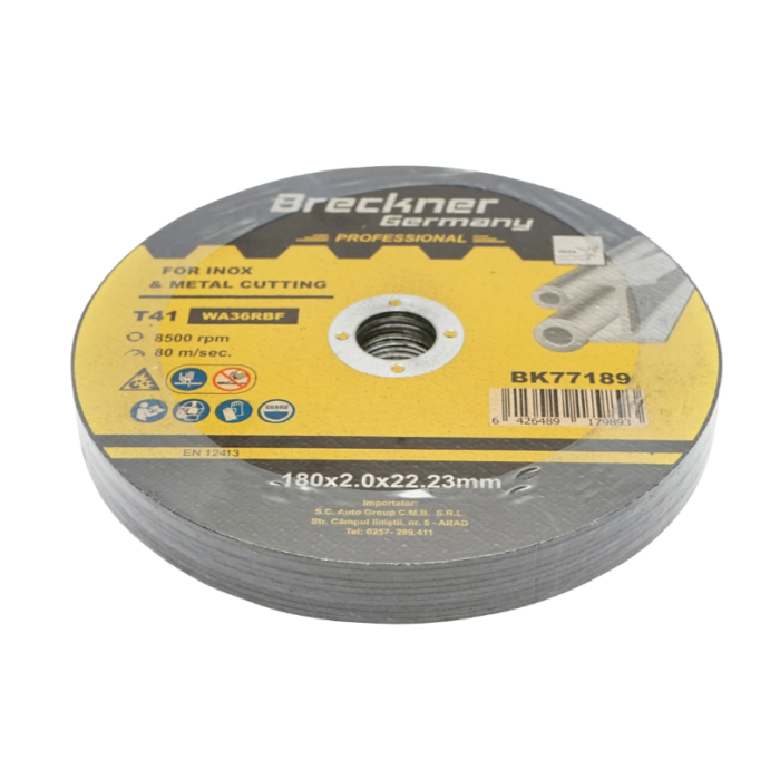 Panza disc flex pentru taiat si polizat inox T41 180x2.0x22mm DISGX08 (BK77189) [3]