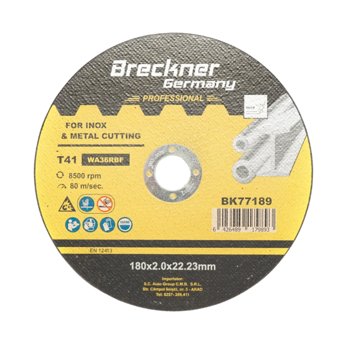 Panza disc flex pentru taiat si polizat inox T41 180x2.0x22mm DISGX08 (BK77189) [1]
