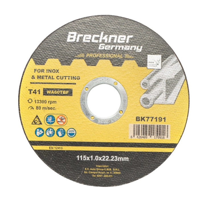 Panza disc flex pentru taiere inox T41 115x1.0x22mm DISGX10 (BK77191) [1]