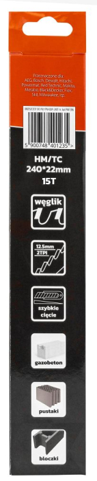 Panza fierastrau sabie BCA si caramida Carbura HM/TC 240mm PM1396 (PM-BDP-240T) [4]