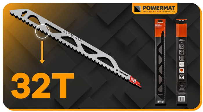 Panza fierastrau sabie carbura HM/TC 455mm 32 TPI Powermat PM1394 (PM-BDP-455T) [14]