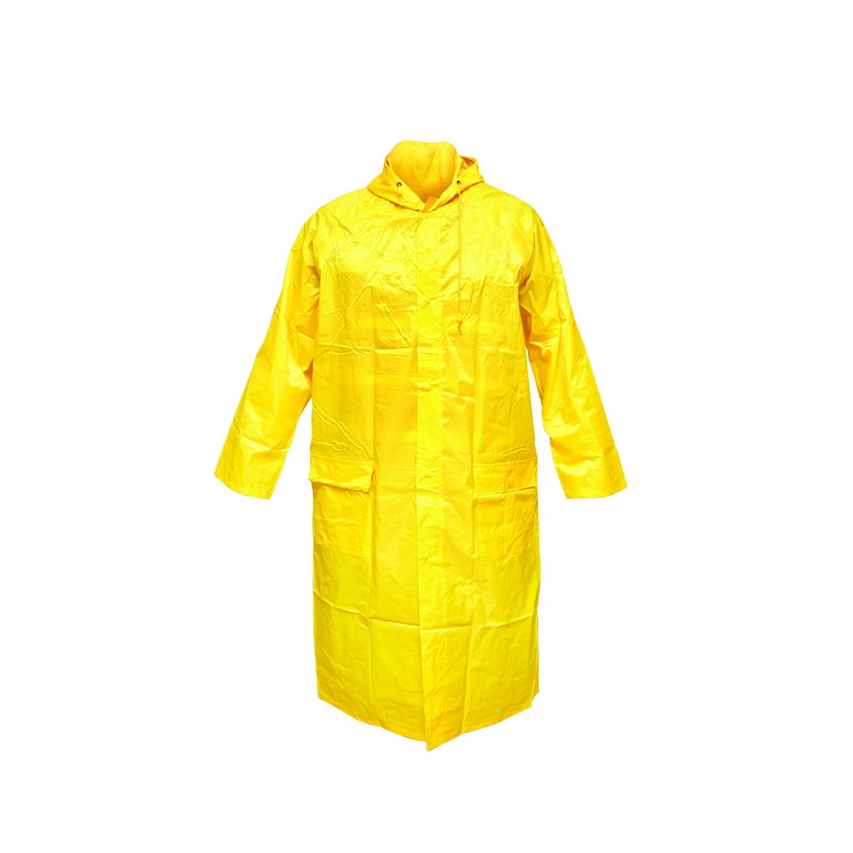 Pelerina cu gluga impermeabila XXL din poliester cu membrana PVC fante de aerisire, 2 buzunare si fermoar galben Breckner Germany DISEN46 (BK77401) [3]