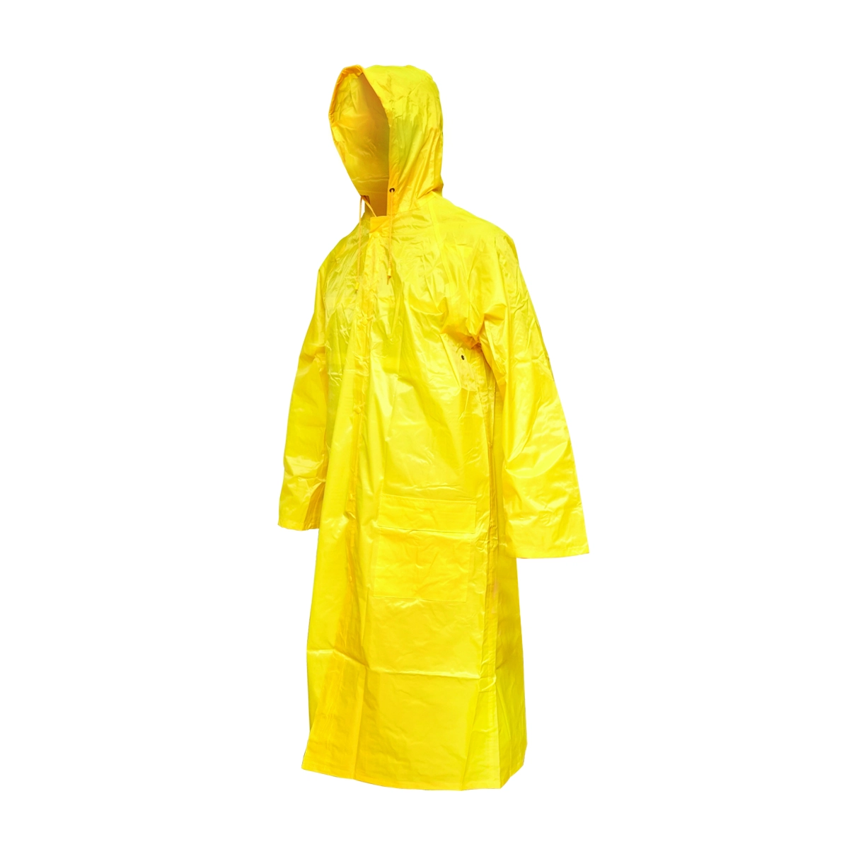 Pelerina cu gluga impermeabila XXL din poliester cu membrana PVC fante de aerisire, 2 buzunare si fermoar galben Breckner Germany DISEN46 (BK77401) [2]