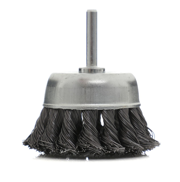 Perie frontala cu stift 75mm, M6, sarma otelita tip cupa (KD10990) [2]