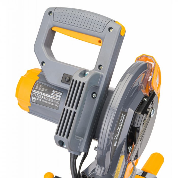 Fierastrau circular masina aparat debitat lemn 2000W debitator cu sanie glisare inclinare reglabila unghi (PM0687) [4]