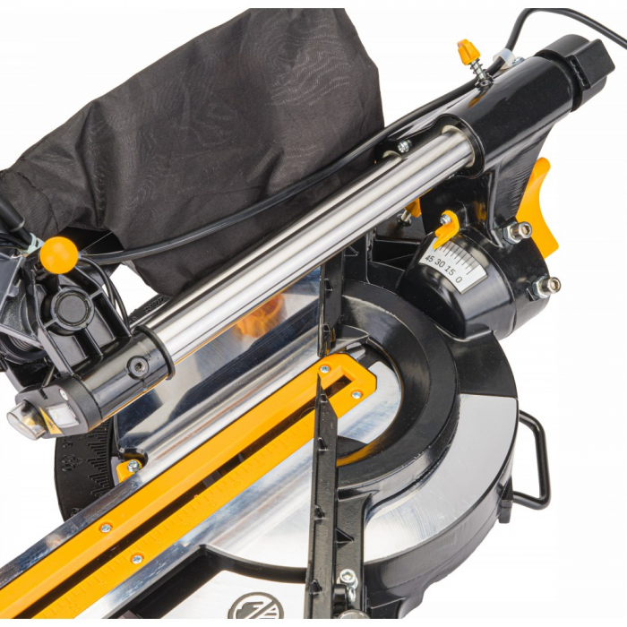 Fierastrau circular masina aparat debitat lemn 2000W debitator cu sanie glisare inclinare reglabila unghi (PM0687) [7]