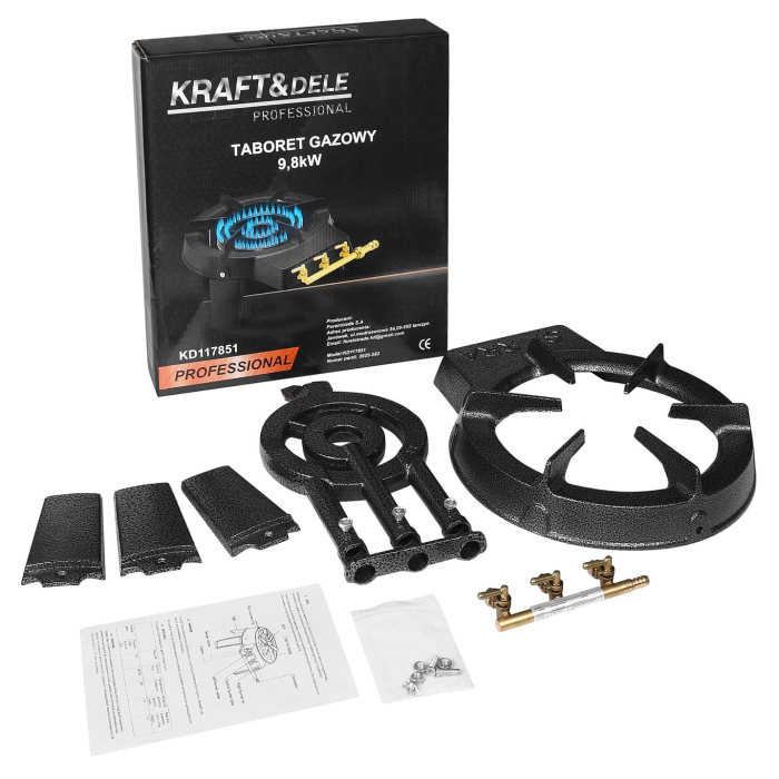 Pirostrie, arzator pe gaz din fonta cu 3 picioare 9.8kw (KD117851) [2]