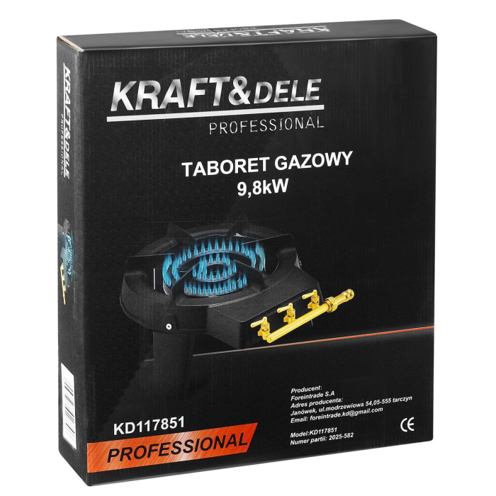 Pirostrie, arzator pe gaz din fonta cu 3 picioare 9.8kw (KD117851) [14]