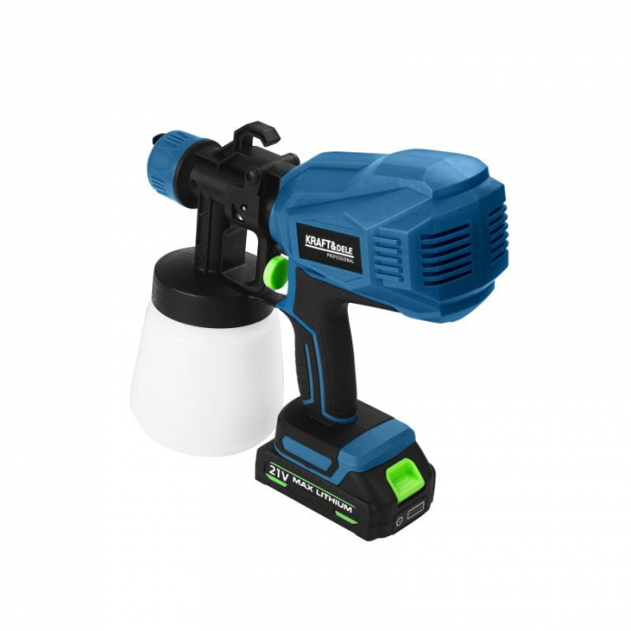 Pistol aparat masina vopsit pe baterie 21V stropit vas rezervor 800ml (KD5481) [5]