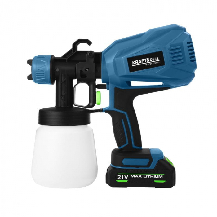 Pistol aparat masina vopsit pe baterie 21V stropit vas rezervor 800ml (KD5481) [9]