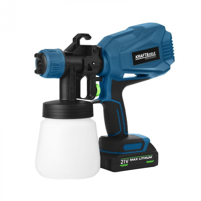 Pistol aparat masina vopsit pe baterie 21V stropit vas rezervor 800ml (KD5481) [4]
