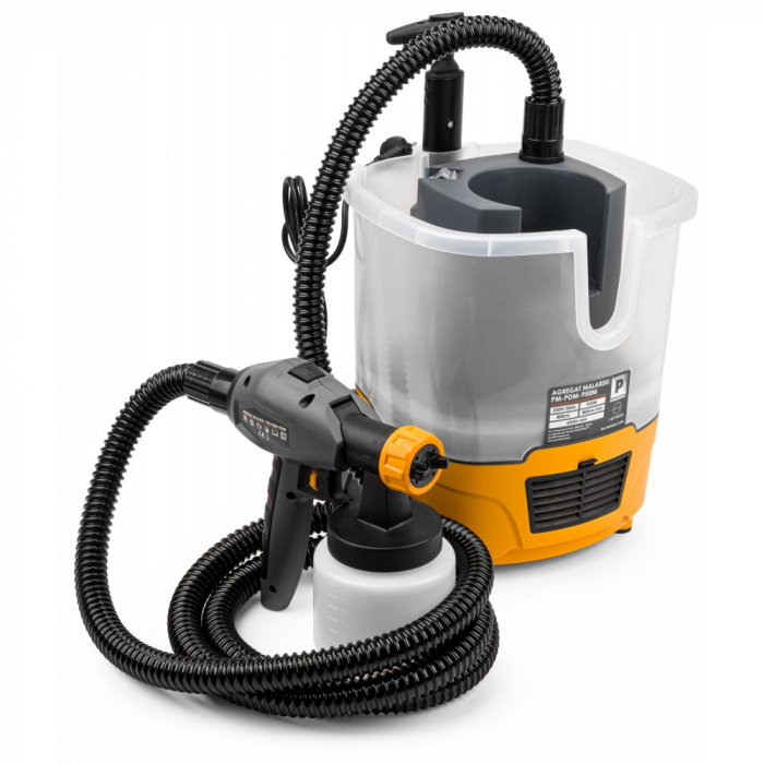 Pistol aparat masina vopsit stropit electric 950W furtun 3M vas rezervor 800ml 3 duze (PM0929) [19]