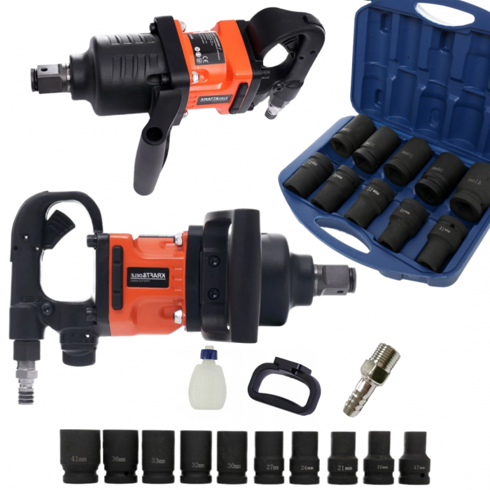 Pistol cheie impact 4800Nm scurt usor camion tir + Set chei tubulare impact 10 piese 17-41mm intarite (KD5460+TA1250) [1]