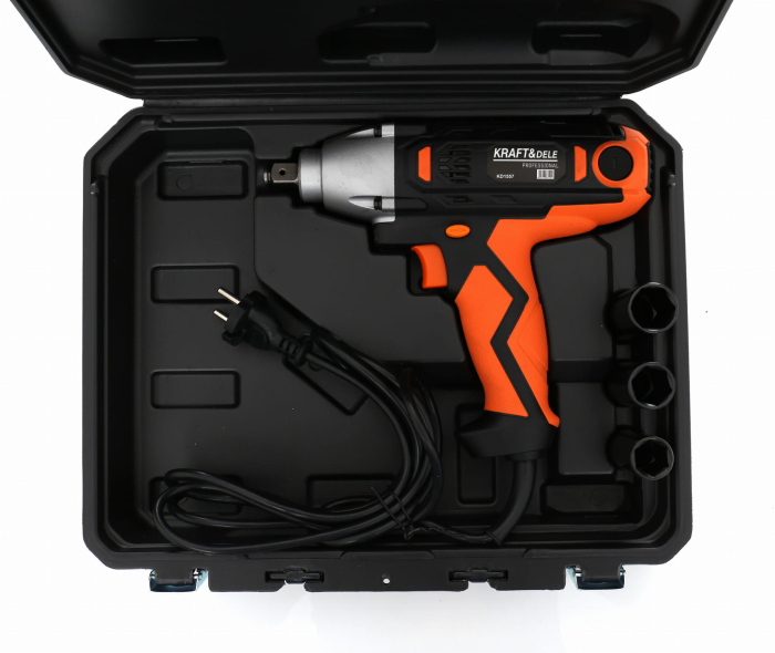Pistol cheie masina cu impact electric 2000W 800Nm, insurubat desfacut + chei 17,19,21,22mm (KD1534) [4]
