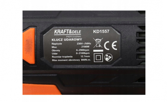 Pistol cheie masina cu impact electric 2100W 800Nm, insurubat desfacut + chei 17,19,21mm (KD1557) [14]