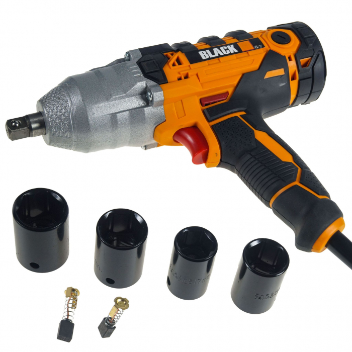 Pistol cheie masina cu impact electric 2200W 800Nm, insurubat desfacut + chei 17,19,21,22mm (12063) [2]