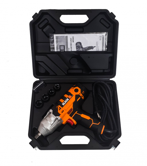 Pistol cheie masina cu impact electric 2200W 800Nm, insurubat desfacut + chei 17,19,21,22mm (12063) [5]