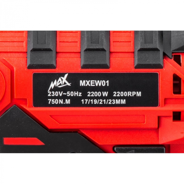 Pistol cheie masina cu impact electric 750Nm, insurubat desfacut + chei 17,19,21,22mm (MXEW01) [7]