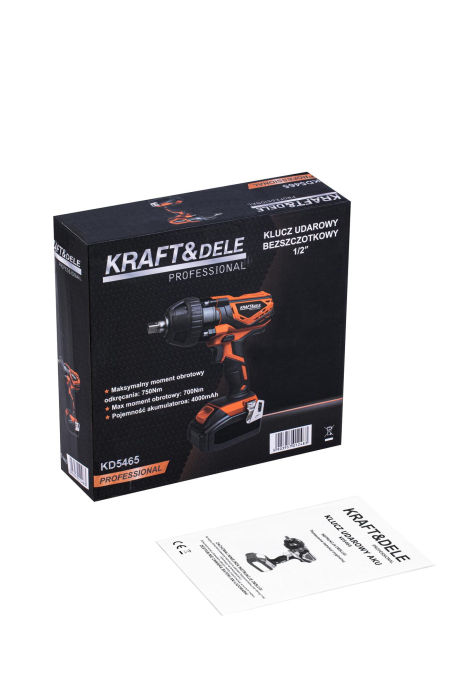 Pistol cheie masina insurubat desfacut cu impact acumulator 21V 750Nm 4000mAh (KD5465) [16]