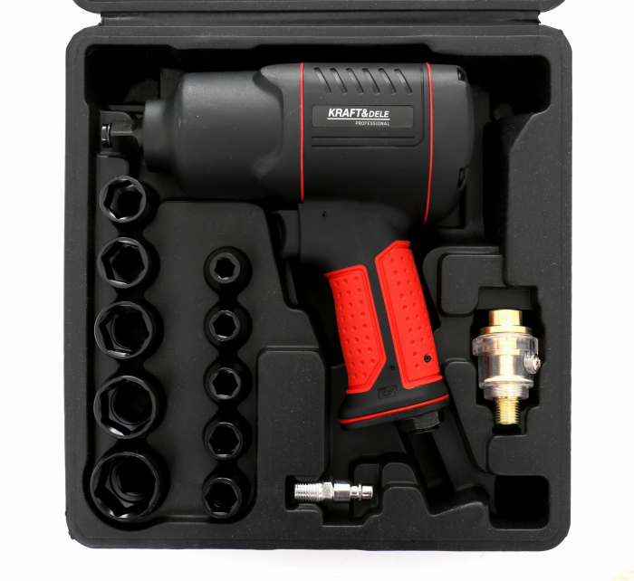 Pistol cheie pneumatica impact 1900Nm + tubulare 17piese insurubat desfacut (KD1433) [4]