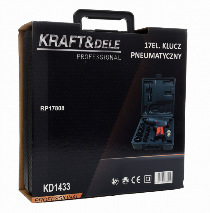Pistol cheie pneumatica impact 1900Nm + tubulare 17piese insurubat desfacut (KD1433) [2]