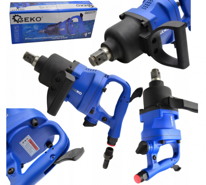Pistol cheie pneumatica impact 3500Nm 1tol + tubulare 32 33mm camion, tir insurubat desfacut (G03177) [1]