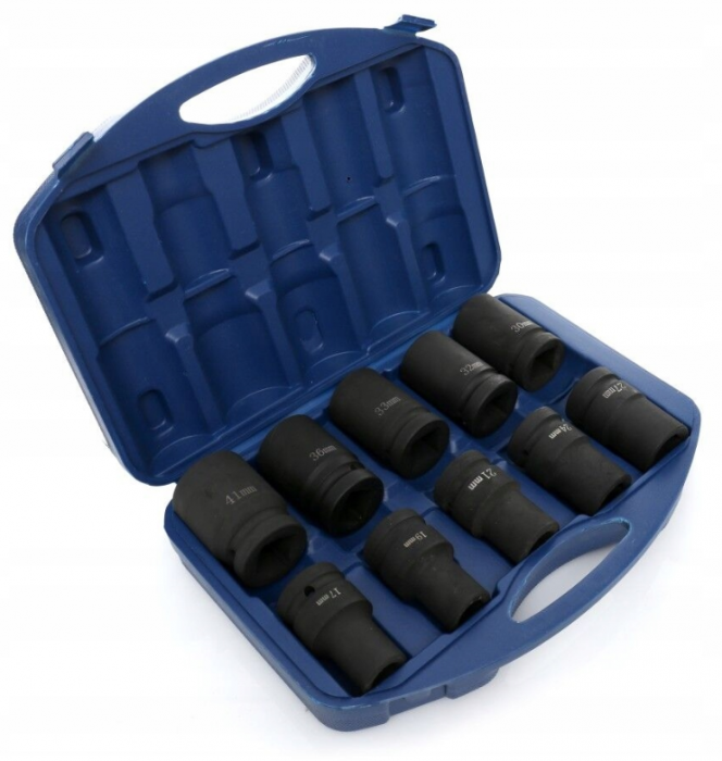 Pistol cheie pneumatica impact 4200Nm 1tol camion tir utilaje +Trusa chei tubulare de forta impact 1tol 17-41mm (TA827+TA1250) [6]