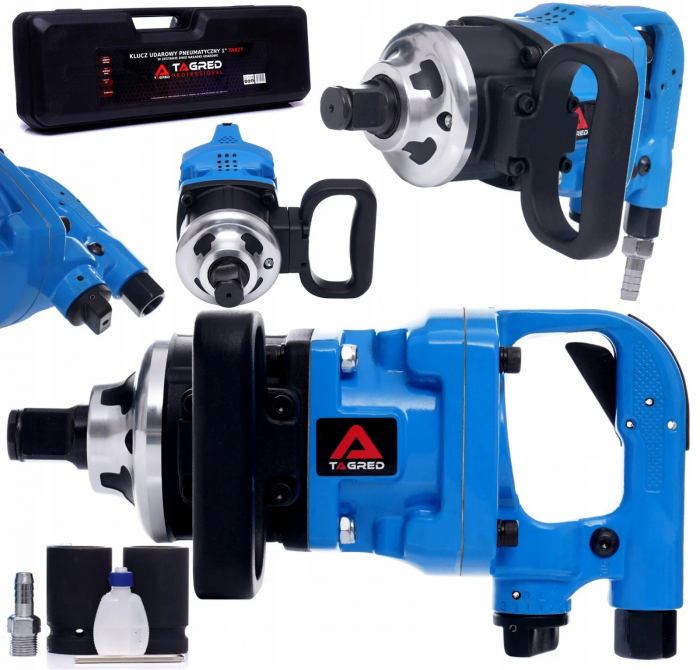 Pistol cheie pneumatica impact 4200Nm 1tol + mufa rapida + furtun profesioanl camioane (TA827+F-15m-13mm+MR-T-12) [5]