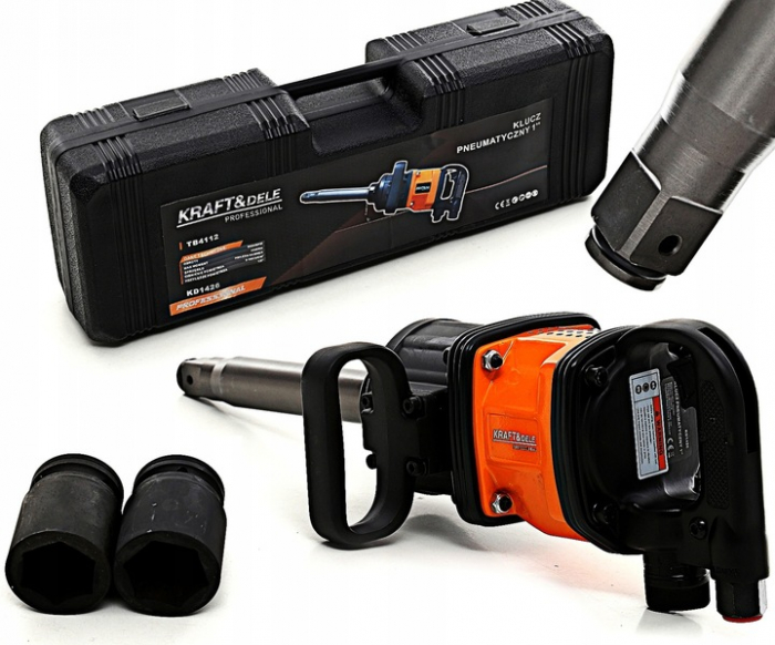 Pistol cheie pneumatica impact 4800Nm 1tol + tubulare 32 33mm camion, tir insurubat desfacut (KD1426) [1]