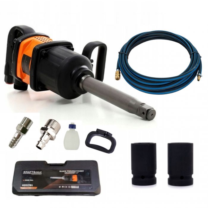 Pistol cheie pneumatica impact 5500Nm 1tol + mufa rapida + furtun profesioanl camioane (KD5781+F-15m-13mm+MR-T-12) [1]