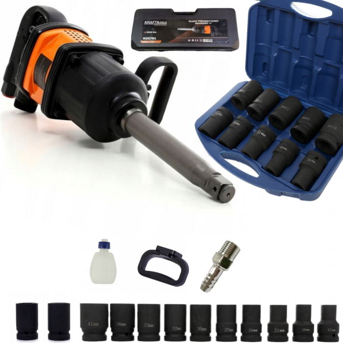 Pistol cheie pneumatica impact 5500Nm 1tol + Set trusa chei tubulare impact 10 piese 17-41mm intarite (KD5781+TA1250) [1]