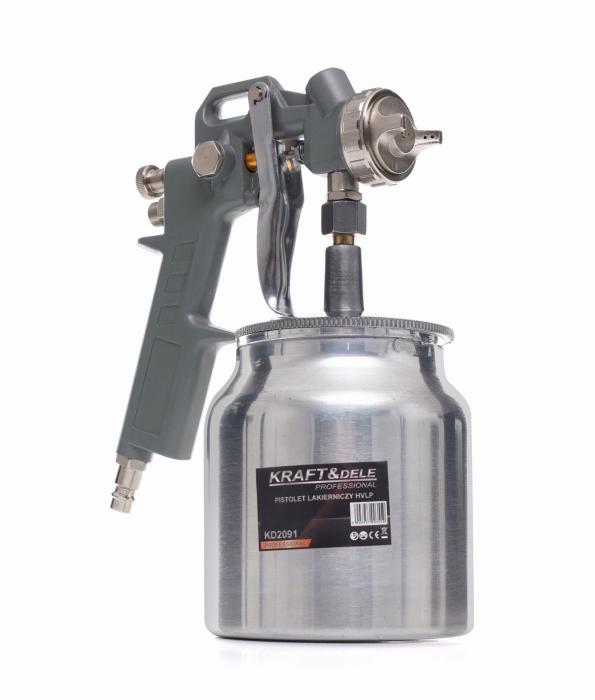 Pistol de pulverizare vopsit pneumatic HVLP, 750 ml, duza 1.8 mm, (KD2091) [3]