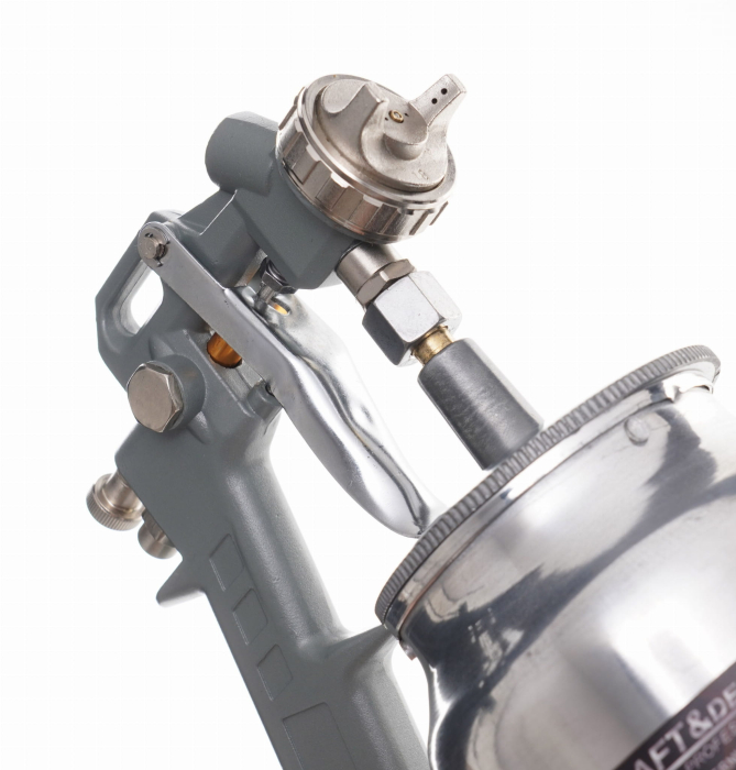 Pistol de pulverizare vopsit pneumatic HVLP, 750 ml, duza 1.8 mm, (KD2091) [8]