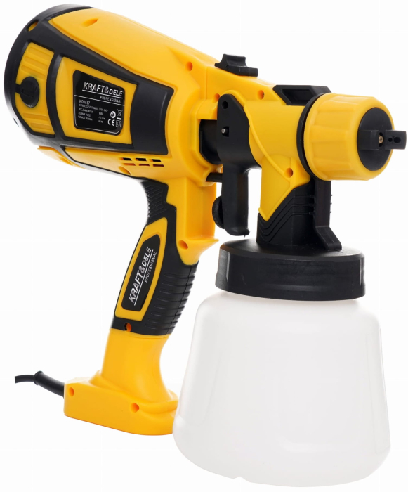 Pistol de vopsit electric HVLP, 650W, rezervor 800ml, 3 duze incluse (KD1657) [8]