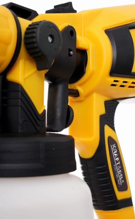 Pistol de vopsit electric HVLP, 650W, rezervor 800ml, 3 duze incluse (KD1657) [7]